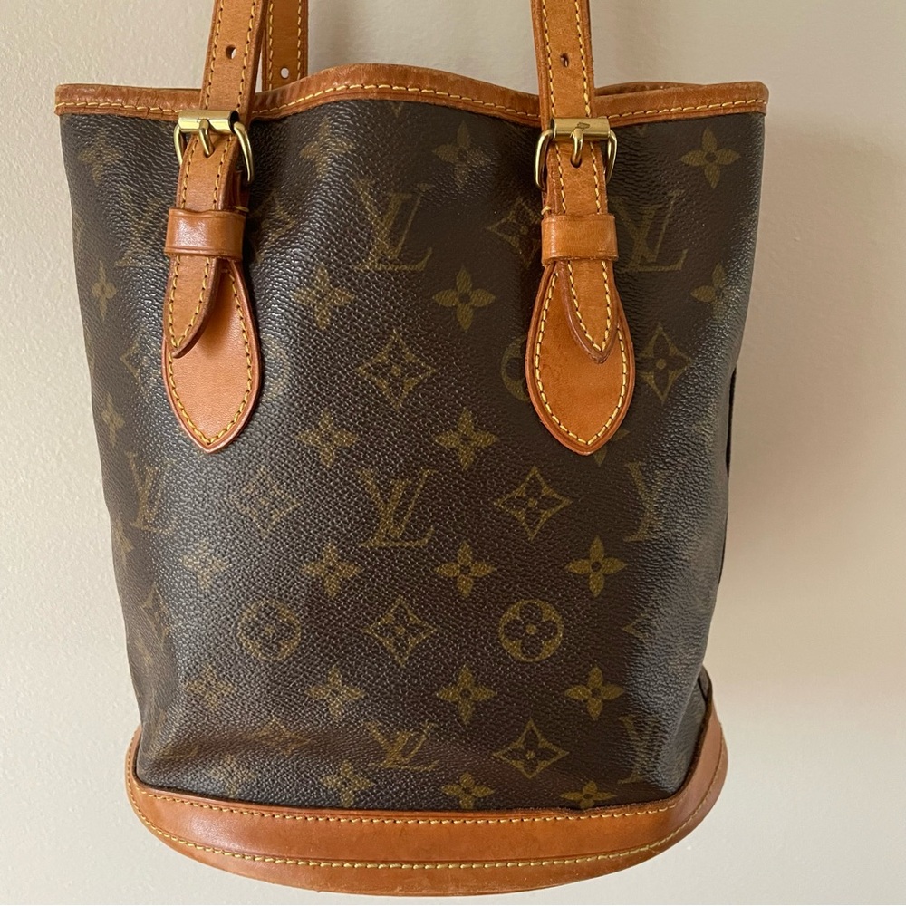 Vintage Louis Vuitton Petit Bucket bag small tote monogram LV